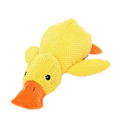 Dog Toy Yellow Calming Duck Plush Low Quack Sound Holiday Gift Idea For Dogs