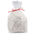 Cotton Nester Refill: A plastic bag filled with soft, white cotton fibers. Ideal for bird nesting, with a red ribbon tied around the bag.