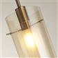 DUO III Pendant - Bronze Metal & Champagne Glass