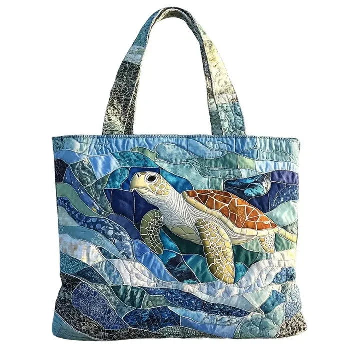 Durable Timeless Women's Tote Bag – Quilted, 3D Floral Embroidery, Cotton, Everyday Use