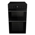 Electric Cooker 69L/43L Double Oven Air Fry Mode Ceramic Hob Black