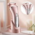 Electric Shaver Rose Gold 3-In-1 Waterproof, Body Hair Removal, Dock Included, Spring 2026 Gift