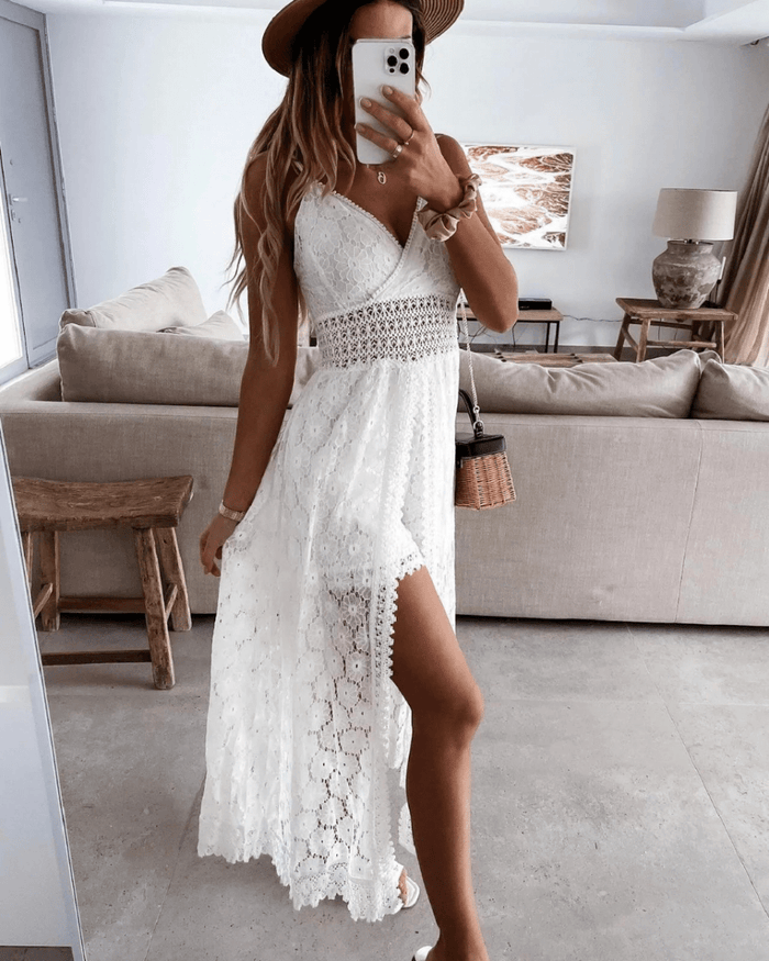Elegant Boho Womens Dress in Soft Cotton, Knee-Length Summer Dress for Casual Outings and Events-2