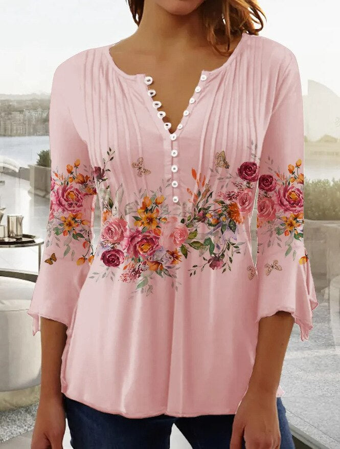 Elegant Women's Top in Breathable Cotton Blend, Flattering Fit Blouse for Work and Leisure-2