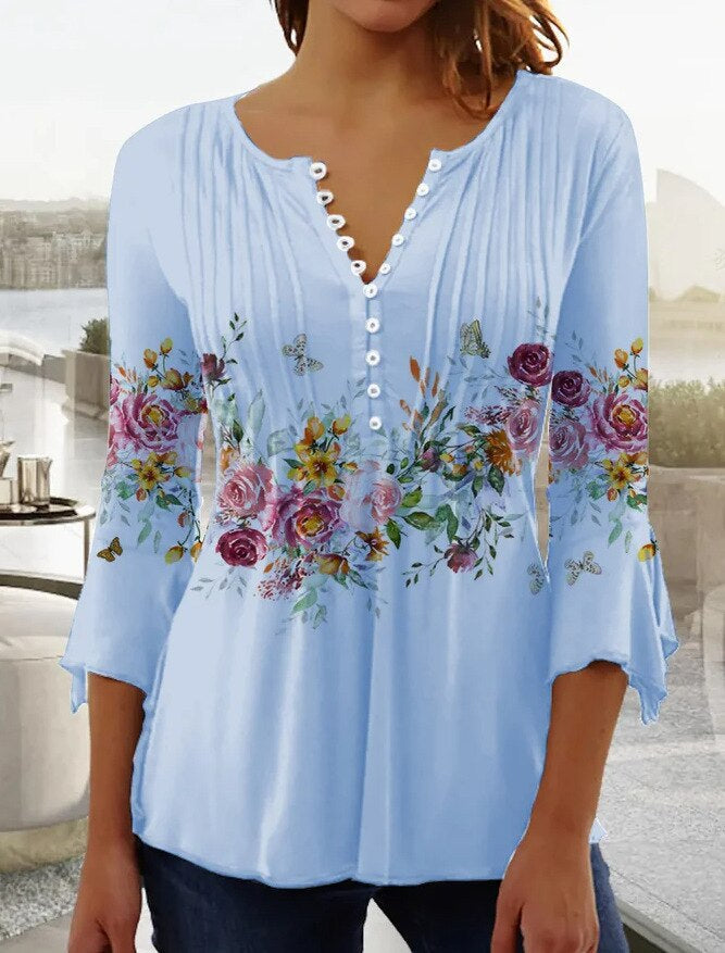 Elegant Women's Top in Breathable Cotton Blend, Flattering Fit Blouse for Work and Leisure-4