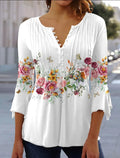 Variant image for Elegant Women's Top in Breathable Cotton Blend, Flattering Fit Blouse for Work and Leisure-2