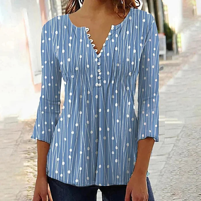 Variant image for Elegant Women's V-Neck White Blouse, Lightweight and Comfortable Spring Top for Casual or Formal Occasions-1