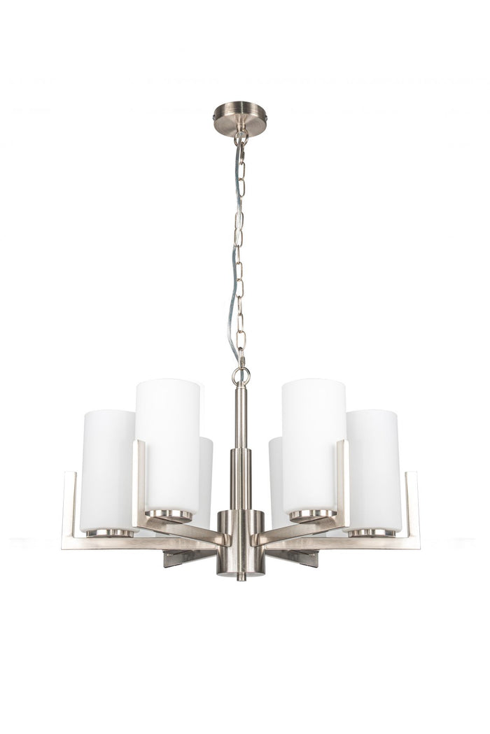 Empire 6 Light Satin Chrome Ceiling Light