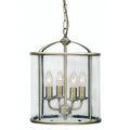 Fern Ceiling Lantern Antique Brass 4 Light
