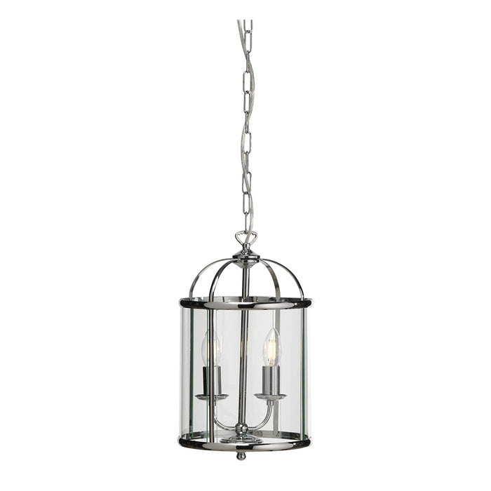 Fern Ceiling Lantern Chrome 2 Light