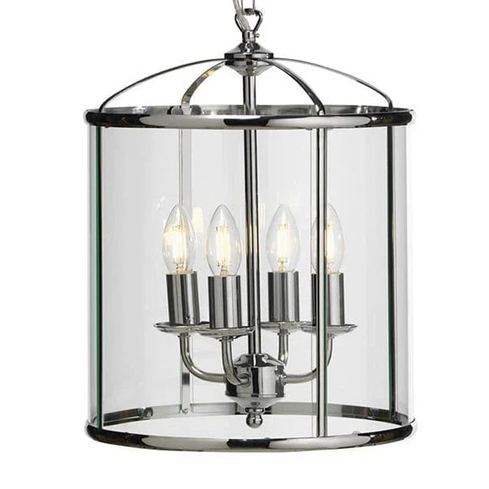 Fern Ceiling Lantern Chrome 4 Light