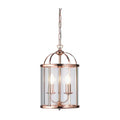 Fern Ceiling Lantern Copper 2 Light