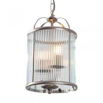 FERN  LANTERN WITH RIBBED GLASS