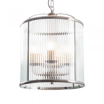 FERN  LANTERN WITH RIBBED GLASS