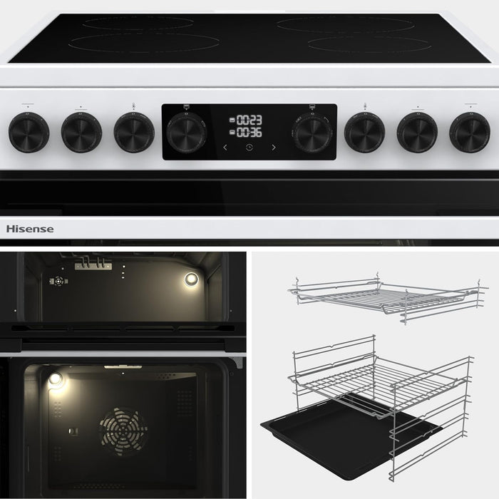 Freestanding Electric Cooker 130L 60cm White — view 3