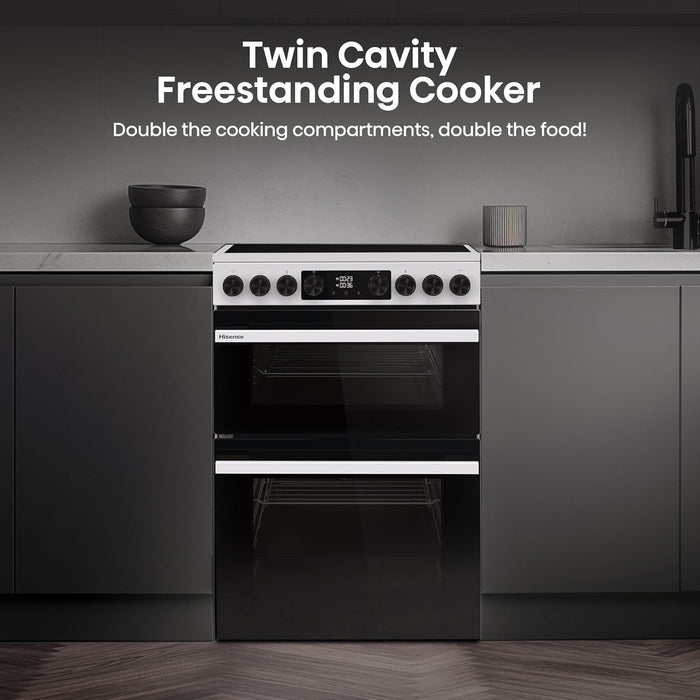 Freestanding Electric Cooker 130L 60cm White — view 4