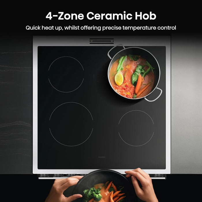 Freestanding Electric Cooker 130L 60cm White — view 5