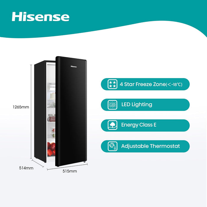 Freestanding Fridge 165L 128Cm Auto Defrost Wine Rack Black — view 2