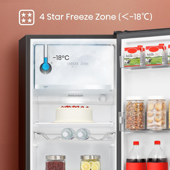 Freestanding Fridge 165L 128Cm Auto Defrost Wine Rack Black — view 3