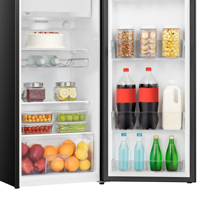 Freestanding Fridge 165L 128Cm Auto Defrost Wine Rack Black — view 8