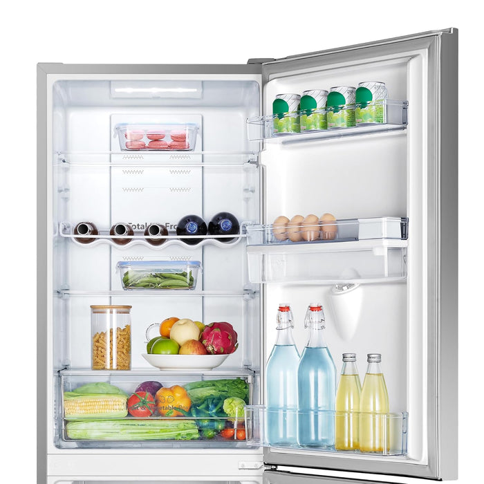 Freestanding Fridge Freezer 256L Total No Frost Water Dispenser Silver — view 8