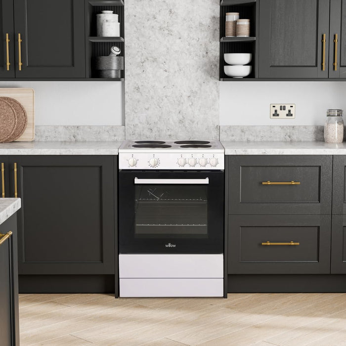 Freestanding Single Cavity Electric Cooker 68L 60cm White — view 2