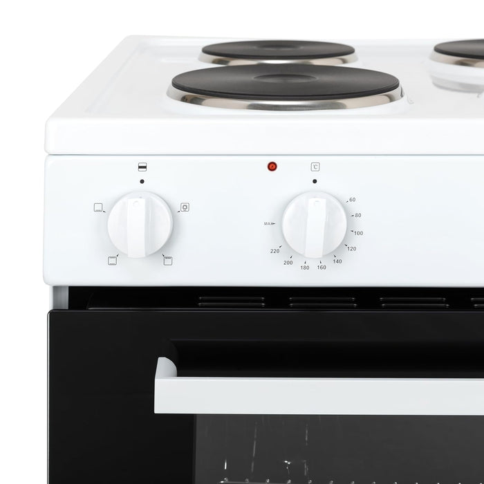 Freestanding Single Cavity Electric Cooker 68L 60cm White — view 3