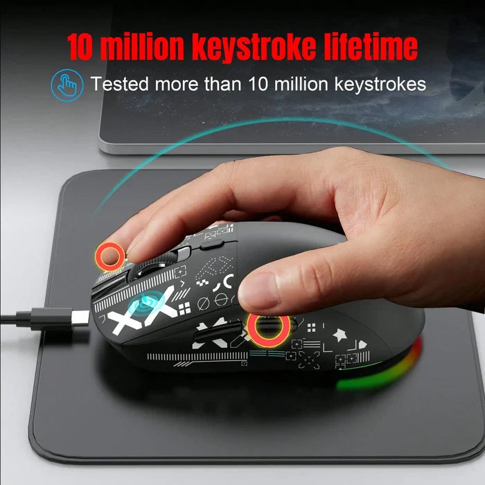 Gaming Mouse Wireless RGB 4000 DPI Rechargeable 650mAh