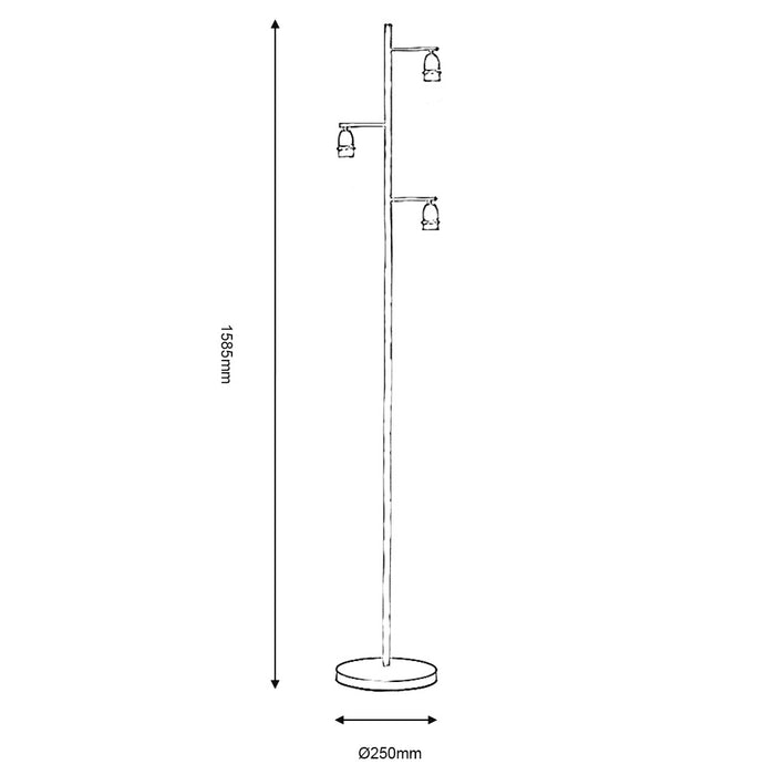 GRAZ FLOOR LIGHT BLACK