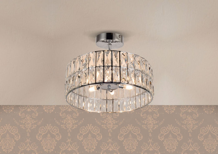 Haley 6 Light Polished Chrome Bathroom Crystal