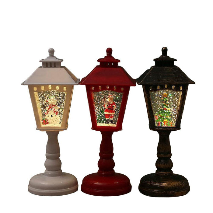 Illuminated Christmas Night Light Table Lamps - Santa, Snowman & Tree Decorations