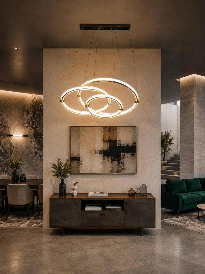 Infinity Trio LED Ring Chandelier