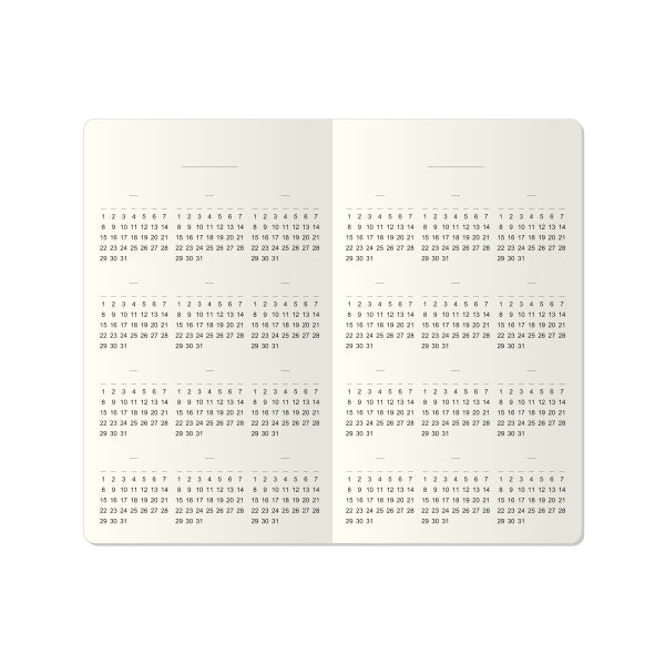 Itoya Free Diary, Monthly Block, Sunday Start