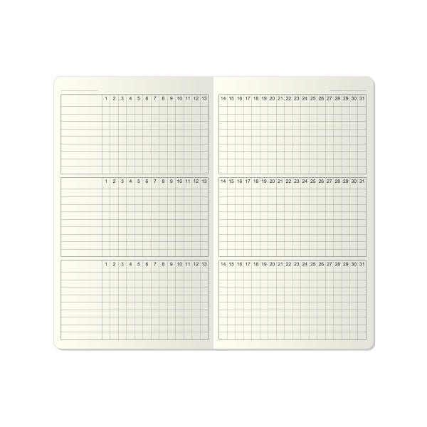 Itoya Free Diary, Monthly Block, Sunday Start