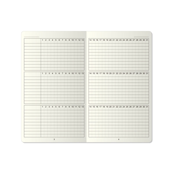 Itoya Free Diary, Monthly Block