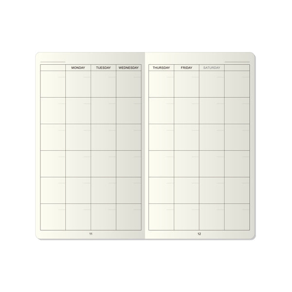 Itoya Free Diary, Monthly Block
