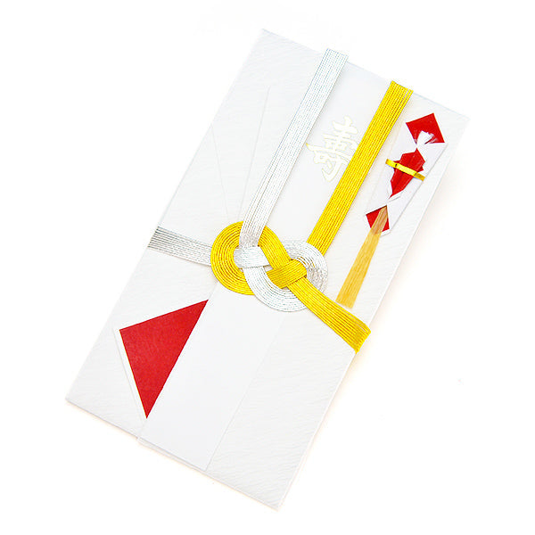 Itoya Shugi Gift Envelope, Danshi Paper, Musubikiri, Kotobuki, Gold and Silver, 10 Strands