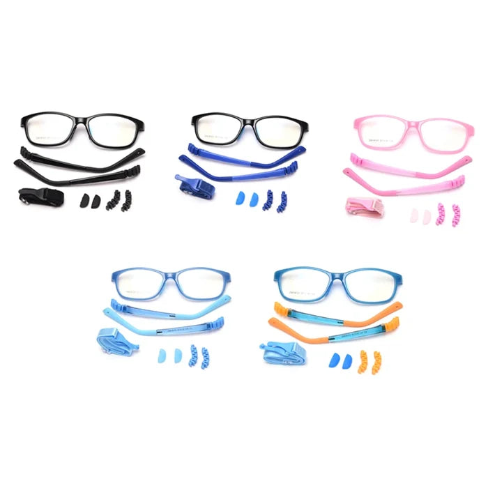 Kids Glasses Square Frame TR90 Ultralight Blue Light Blocking 20-90% Back to School 2026