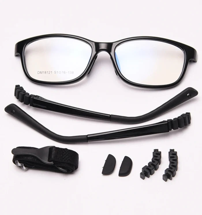 Kids Glasses Square Frame TR90 Ultralight Blue Light Blocking 20-90% Back to School 2026