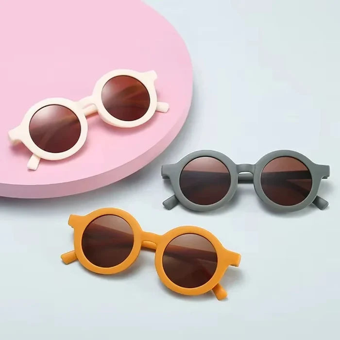 Kids Sunglasses Round Frame Anti-UV400 for 1-7 Year Olds, Children's Sun Protection, Stylish Design