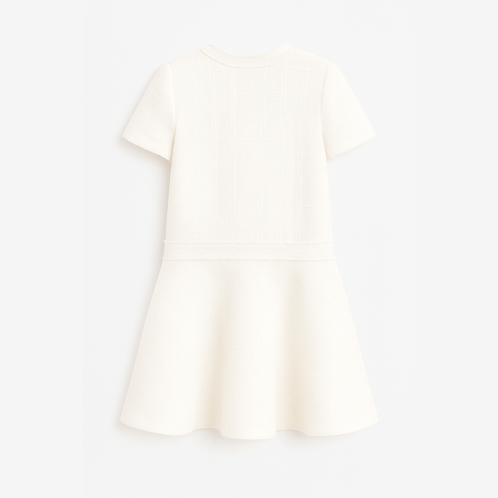 Ladies Short Elegant Fashion Summer Dress - Chic O-neck Mini Dress for Youth Parties