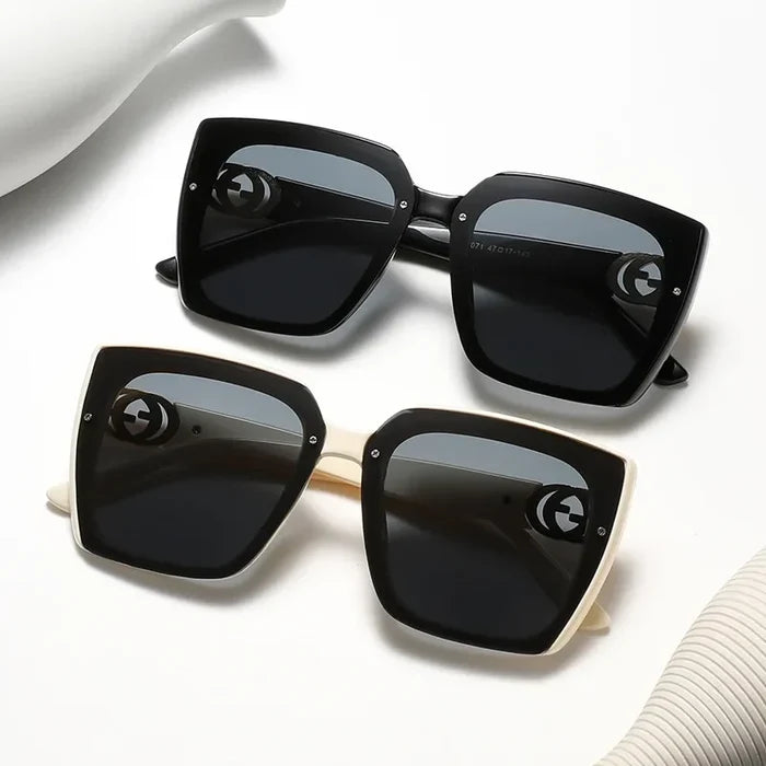 Large Frame Square Sunglasses Women Designer UV400 Travel Eyewear Outdoor Fashion