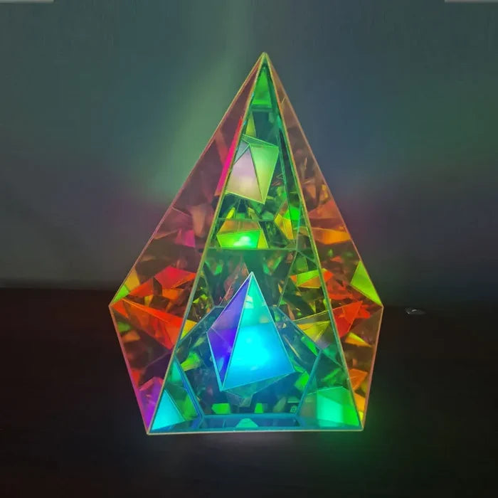 LED Night Light USB Dimmable Pyramid Lamp Ambient Bedroom Decor Fall 2025 Mood Lighting Gift