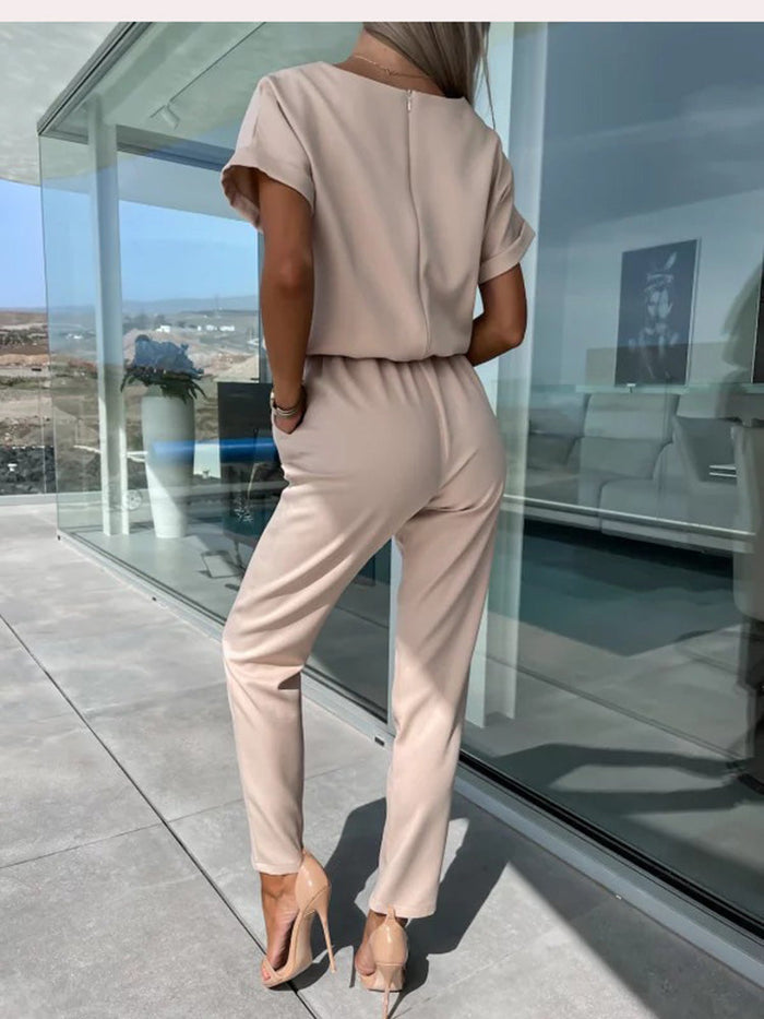 Lightweight & flattering women's jumpsuit – short sleeve, soft fabric, for versatile occasions 6