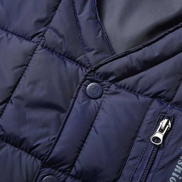 Lightweight Men's Down Vest - V Neck, Polyester, Winter