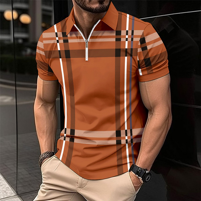 Hochwertiges Herren Polo Shirt – kariertes Design, Baumwolle, für den Alltag 3