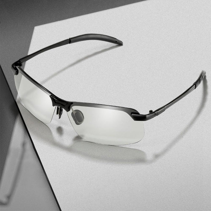 Hochwertige selbsttönende polarisierte Brille für Herren und Damen – flexibles Design, Metallrahmen, für Tag und Nacht 1