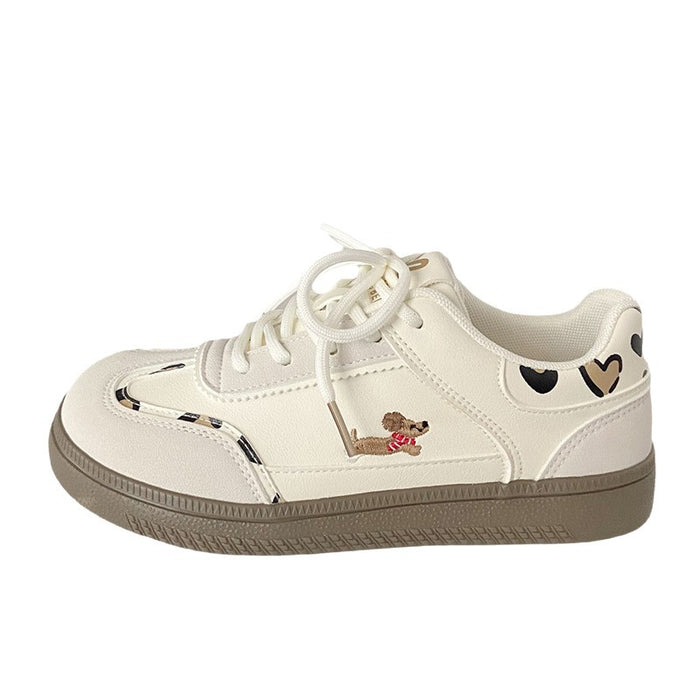 Lightweight women's sneakers - color-blocked, versatile, PU, casual commuting hiking