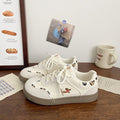 Lightweight women's sneakers - color-blocked, versatile, PU, casual commuting hiking