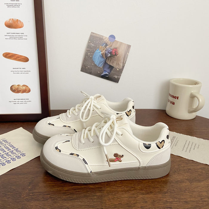 Lightweight women's sneakers - color-blocked, versatile, PU, casual commuting hiking